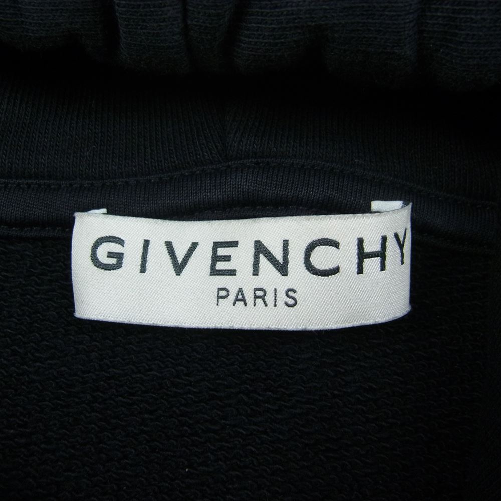 GIVENCHY ジバンシィ BMJ07G30AF ロゴ  刺繍 スウェット プルオーバー ブラック系 XXL【中古】