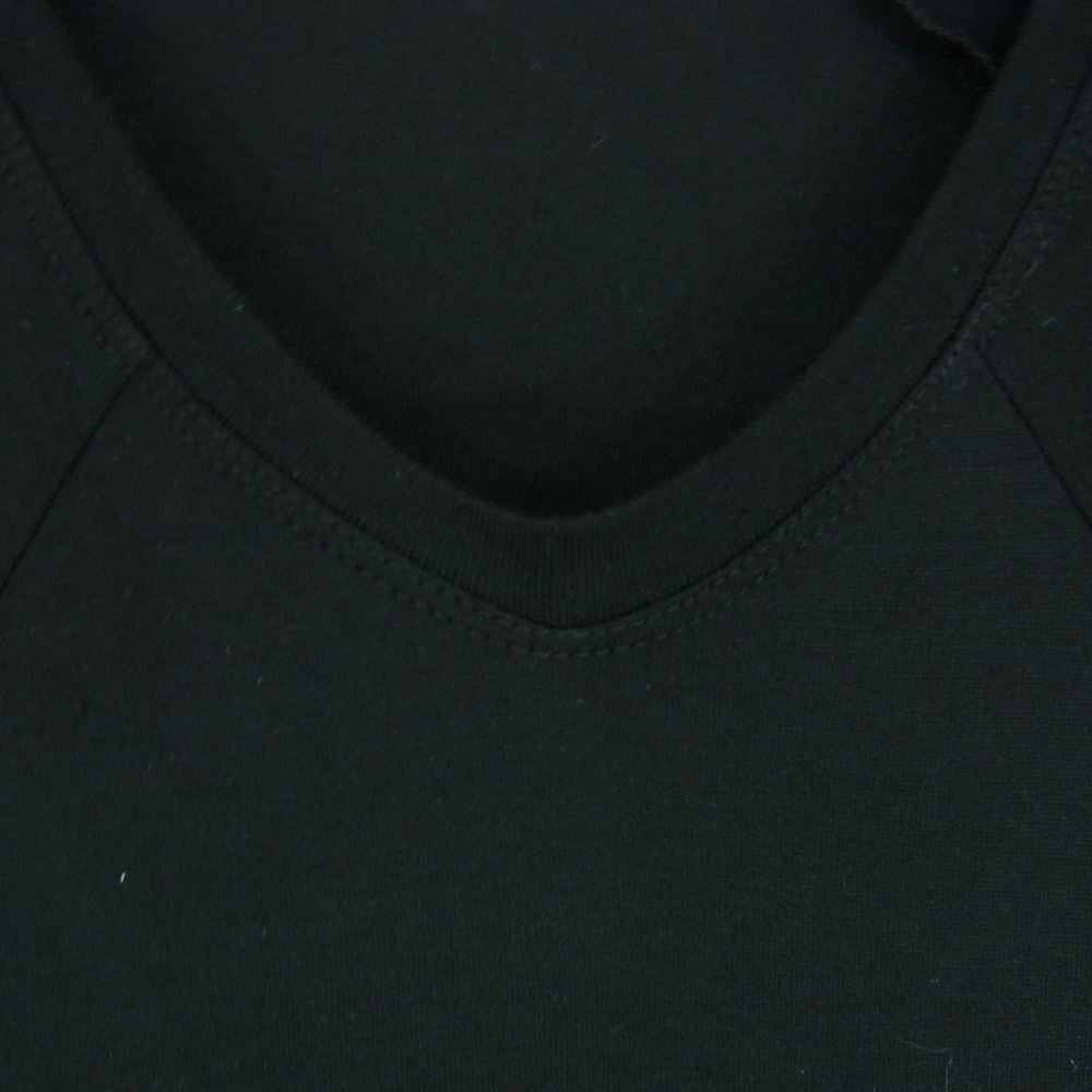ニルズ JULIUS ユリウス 24th of AUGUST 別注 フロントプリント ラグラン 半袖 ロング カットソー Tシャツ ブラック系 サイズ表記無【中古】