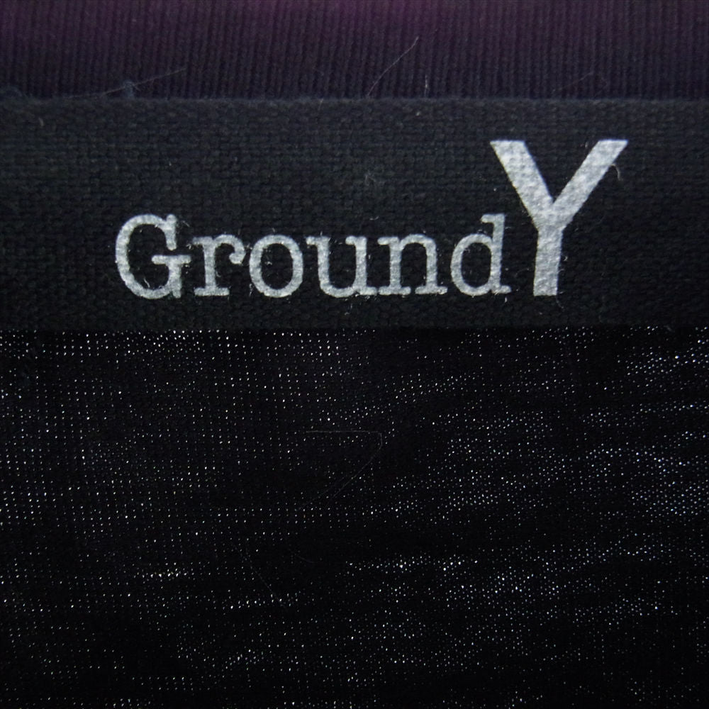 Yohji Yamamoto ヨウジヤマモト 18SS GD-T36-071 Mirrored YY Graphic 5.6 oz Long Sleeve 反転ロゴプリント 長袖 カットソー Tシャツ ブラック系 3【中古】