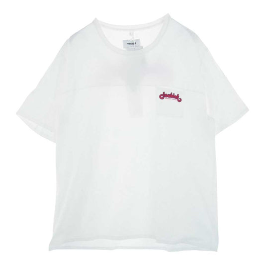 ダブレット WISM ウィズム別注 20AW 20AW68WM05 FAMI T-Shirt ロゴプリント クルーネック 半袖 Tシャツ ホワイト ホワイト系 XL【中古】