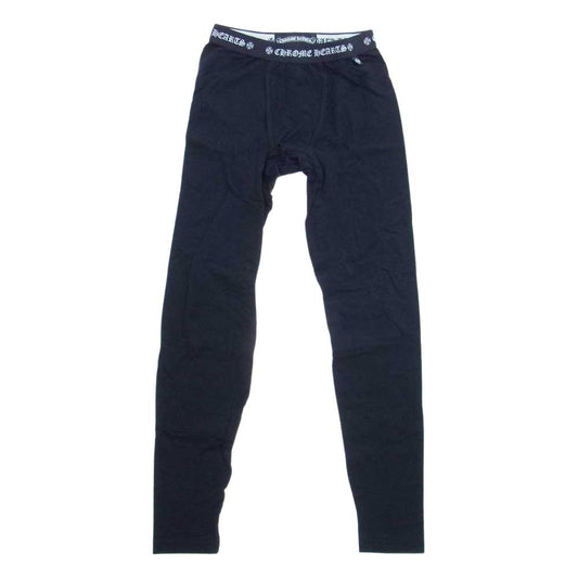 CHROME HEARTS クロムハーツ（原本無） ホースシュー プリント レギンス スパッツ ブラック系 S【新古品】【未使用】【中古】