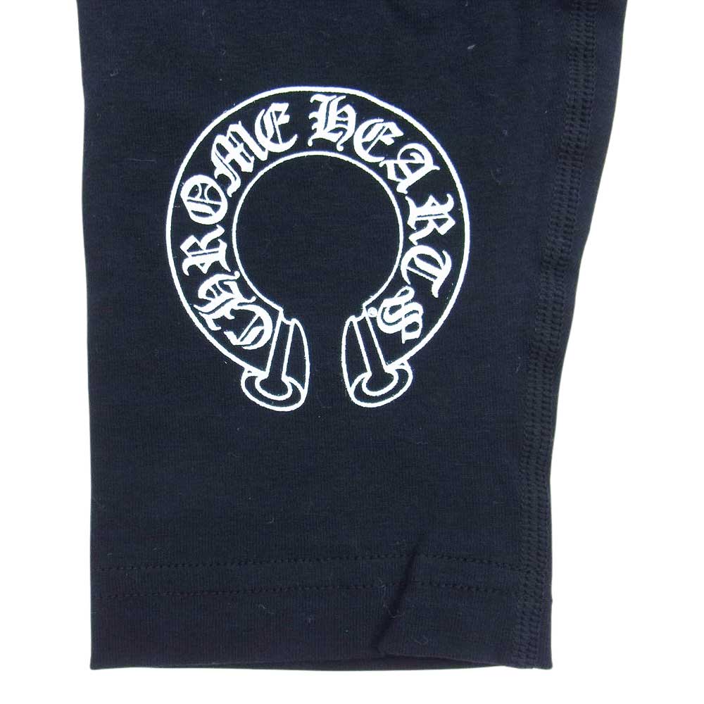 CHROME HEARTS クロムハーツ（原本無） ホースシュー プリント レギンス スパッツ ブラック系 S【新古品】【未使用】【中古】