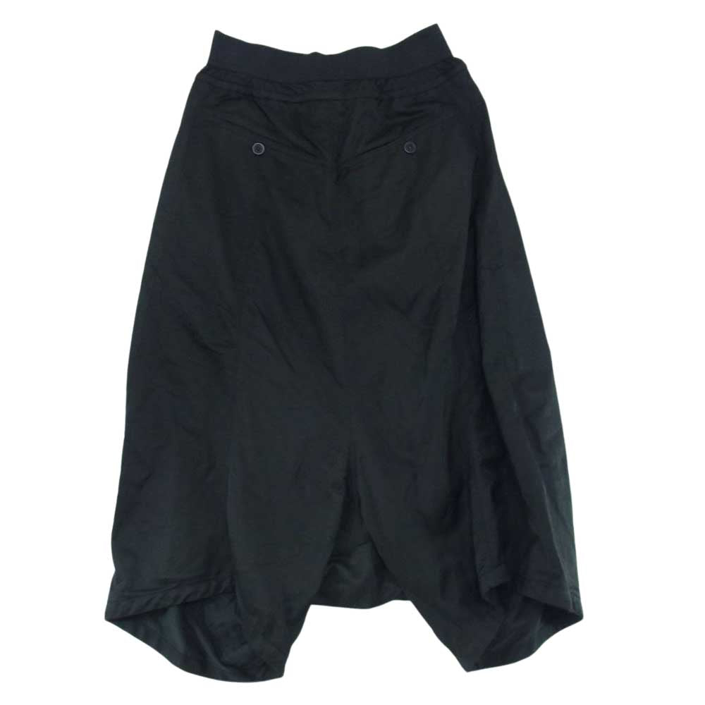 JULIUS ユリウス 14AW 14FW glitch グリッチ期 477PAM6 Drp Crotch Short ラチネ織り サルエル オーバークロッチパンツ ブラック系 1【中古】