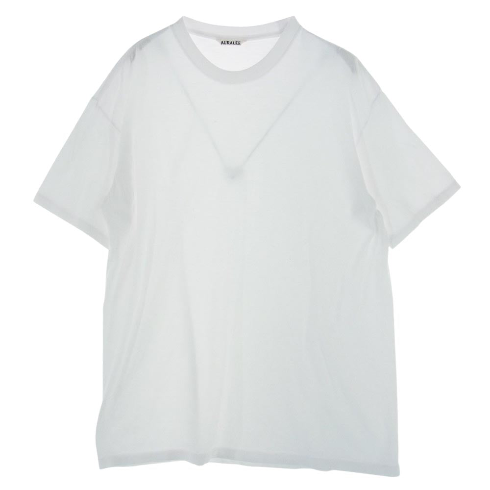 AURALEE オーラリー A00T01ST SEAMLESS CREW NECK TEE シームレス クルーネック 半袖 Tシャツ ホワイト系 5【中古】