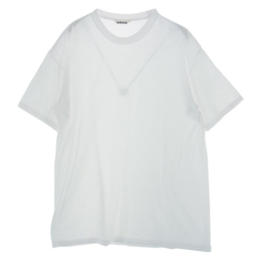 AURALEE オーラリー A00T01ST SEAMLESS CREW NECK TEE シームレス クルーネック 半袖 Tシャツ ホワイト系 5【中古】