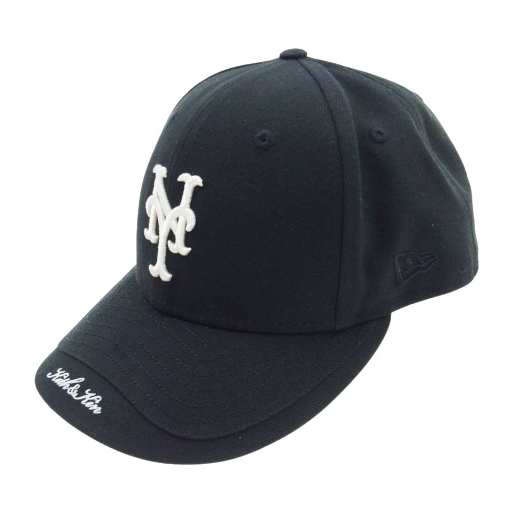 キス × New Era ニューエラ NY METS ニューヨーク メッツ キャップ ブラック系 59.6㎝【中古】