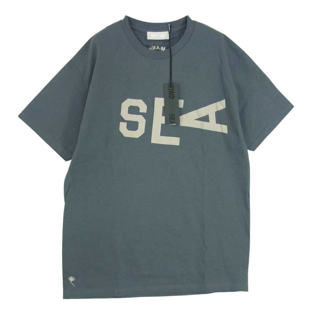 WIND AND SEA ウィンダンシー WDS-CS-268 W&S SLIDE T-SHIRT ロゴ プリント 半袖 Tシャツ チャコール系 L【美品】【中古】