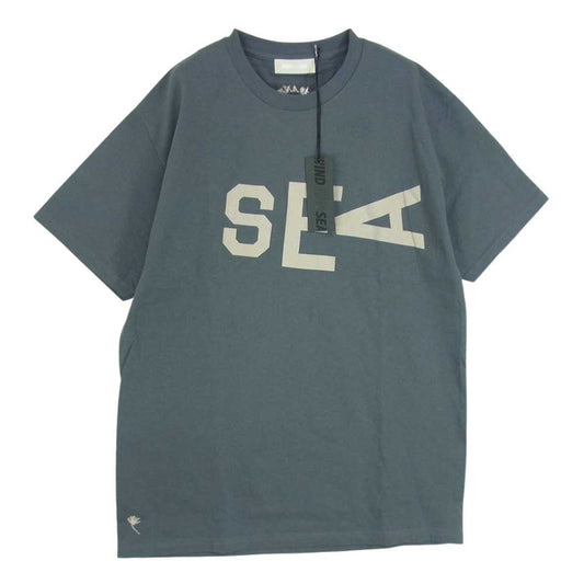 WIND AND SEA ウィンダンシー WDS-CS-268 W&S SLIDE T-SHIRT ロゴ プリント 半袖 Tシャツ チャコール系 L【美品】【中古】