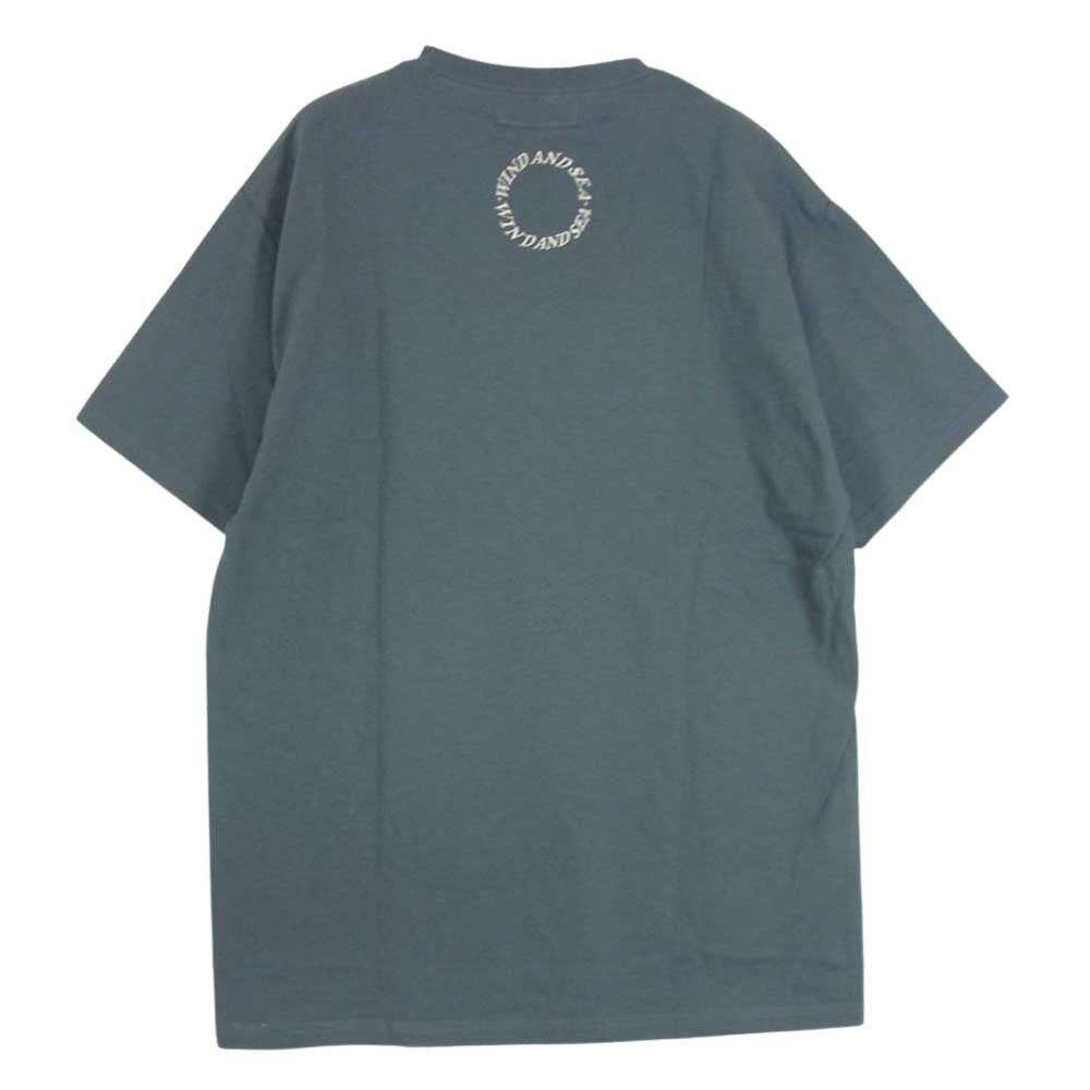 WIND AND SEA ウィンダンシー WDS-CS-268 W&S SLIDE T-SHIRT ロゴ プリント 半袖 Tシャツ チャコール系 L【美品】【中古】