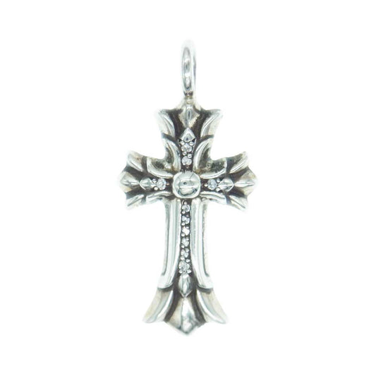 CHROME HEARTS クロムハーツ（原本無） DBL CH CRSP DMND ダブル CHクロス パヴェダイヤ チャーム ペンダントトップ シルバー系【中古】