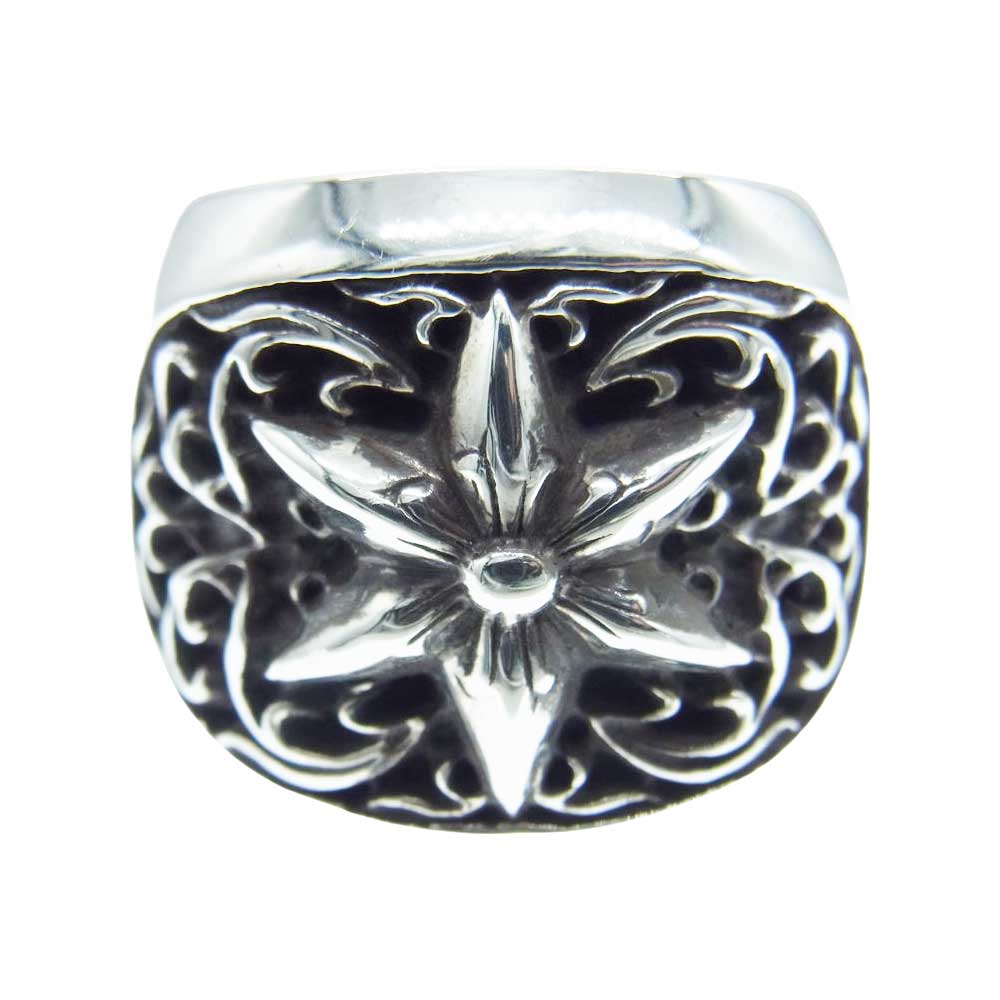 CHROME HEARTS クロムハーツ（原本有） CLSSC OVAL STAR クラシック オーバル スター リング シルバー系 21号【中古】