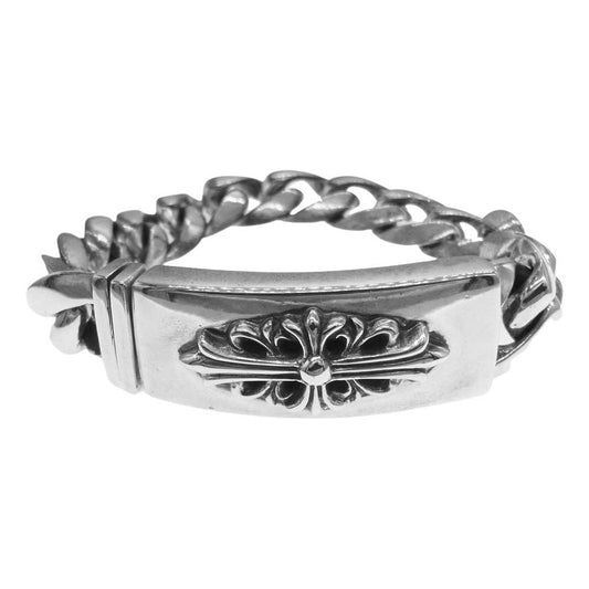 CHROME HEARTS クロムハーツ（原本無） ID FLORAL CRS フローラルクロス ID クラシックリンク ブレスレット 13LINK シルバー系【中古】