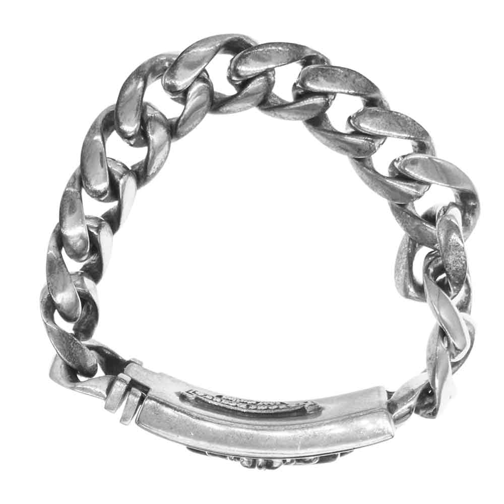 CHROME HEARTS クロムハーツ（原本無） ID FLORAL CRS フローラルクロス ID クラシックリンク ブレスレット 13LINK シルバー系【中古】