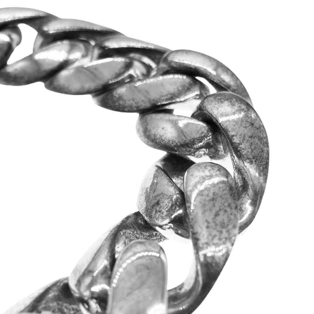 CHROME HEARTS クロムハーツ（原本無） ID FLORAL CRS フローラルクロス ID クラシックリンク ブレスレット 13LINK シルバー系【中古】