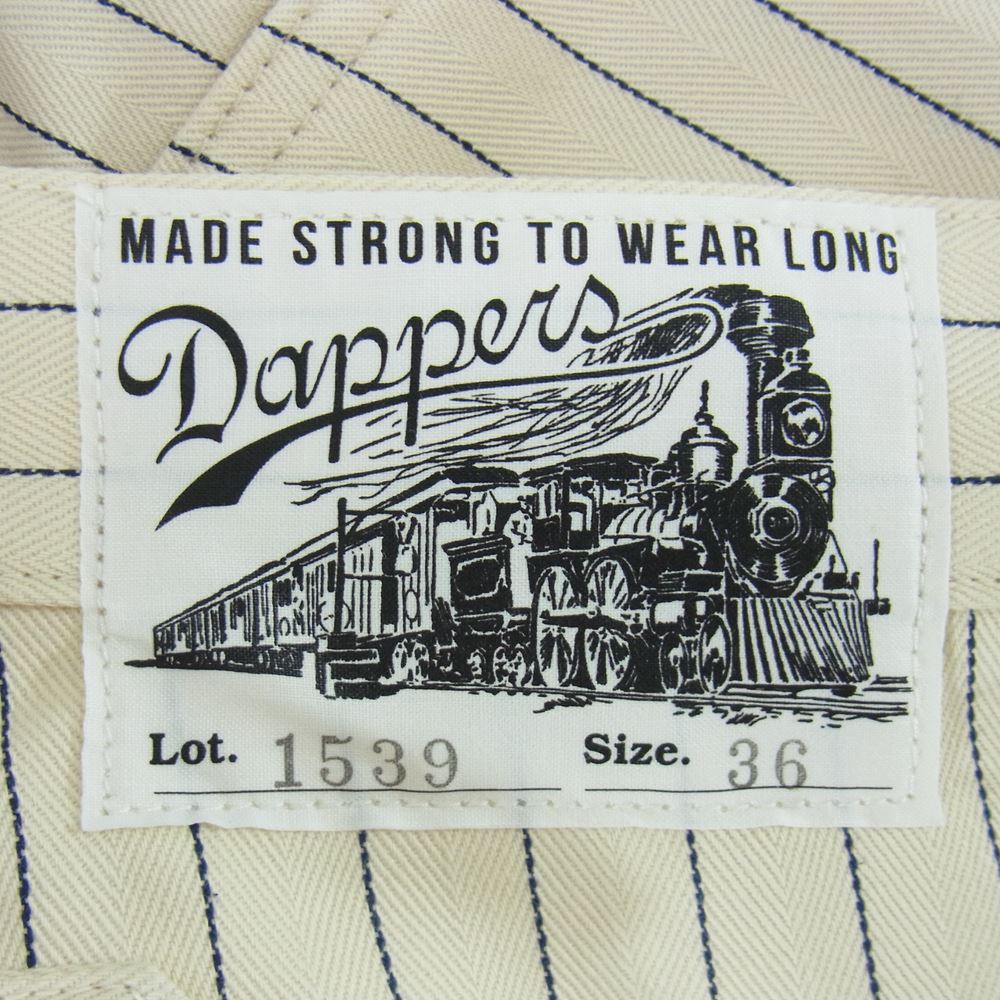 ダッパーズ ダッパーズ Classical 30’s Style Painter Pants With Buckle シンチバック ぺインター パンツ オフホワイト系 36【新古品】【未使用】【中古】