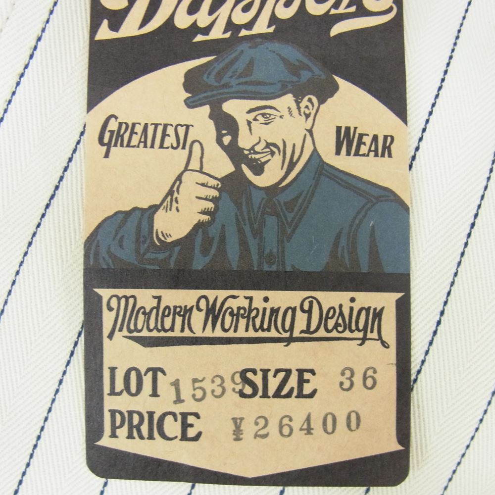 ダッパーズ ダッパーズ Classical 30’s Style Painter Pants With Buckle シンチバック ぺインター パンツ オフホワイト系 36【新古品】【未使用】【中古】