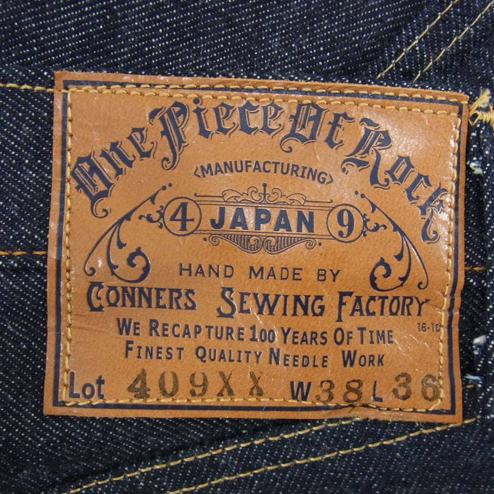 ワンピースオブロック M-54 No1323　 409XX ボタンフライ セルビッチ デニム パンツ インディゴブルー系 38【極上美品】【中古】
