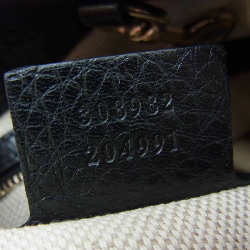 GUCCI グッチ 308982 204991 ソーホー レザー チェーン タッセル ショルダー バッグ ブラック系【中古】