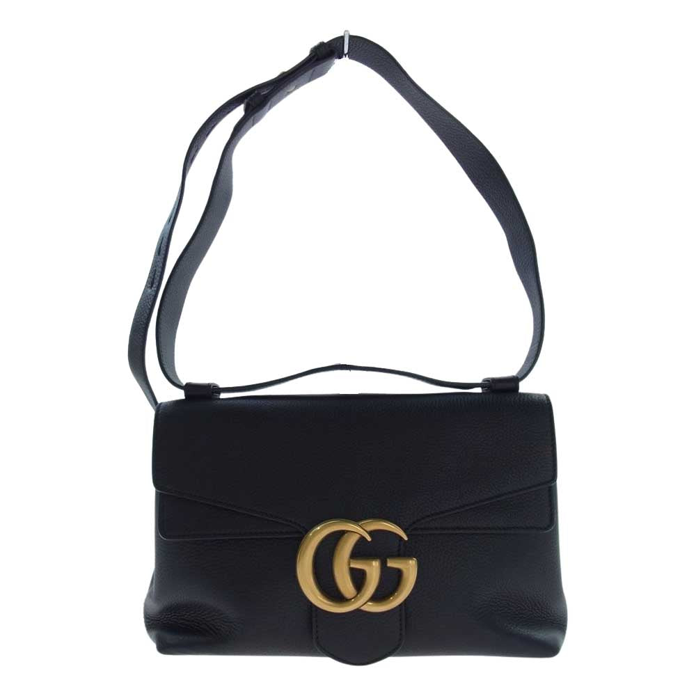 GUCCI グッチ 401173 520981 GG マーモント ショルダー バッグ ブラック系【中古】