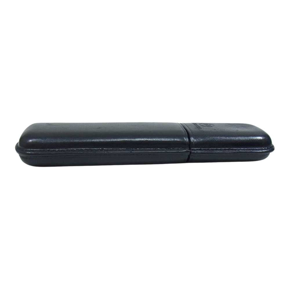 GLENROYAL グレンロイヤル 蓋付き レザー ペンケース ブラック系【中古】