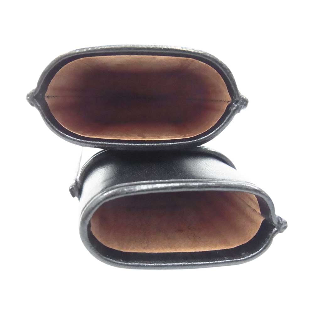 GLENROYAL グレンロイヤル 蓋付き レザー ペンケース ブラック系【中古】