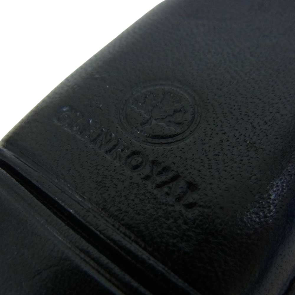 GLENROYAL グレンロイヤル 蓋付き レザー ペンケース ブラック系【中古】