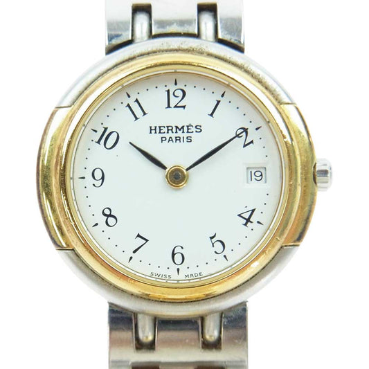 HERMES エルメス ウィンザー クォーツ 腕時計 ゴールド系 シルバー系【中古】