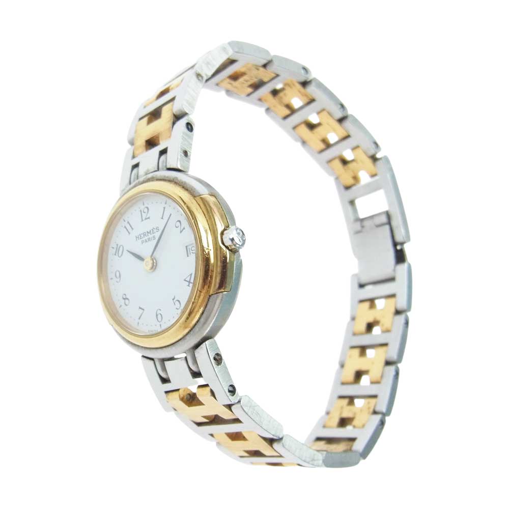 HERMES エルメス ウィンザー クォーツ 腕時計 ゴールド系 シルバー系【中古】
