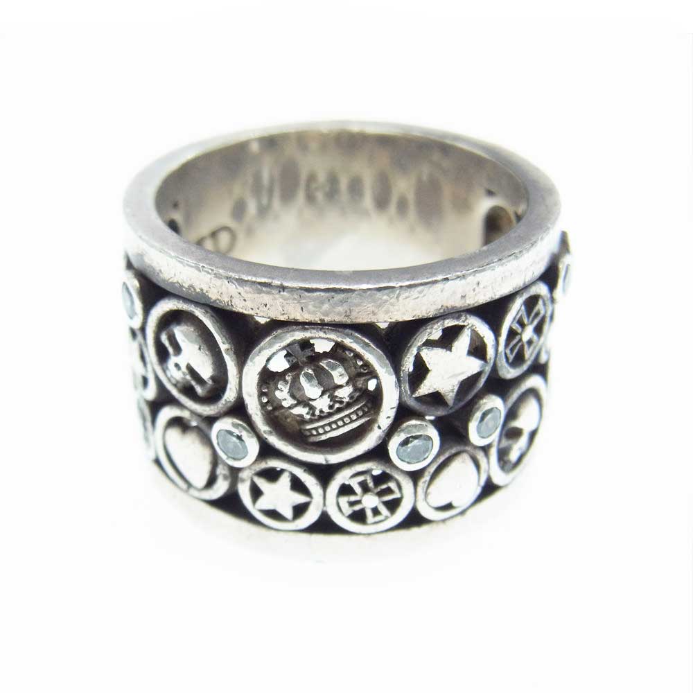 Justin Davis ジャスティンデイビス SRJ383 BUBBLE FLASH バブル フラッシュ リング シルバー系 19号【中古】