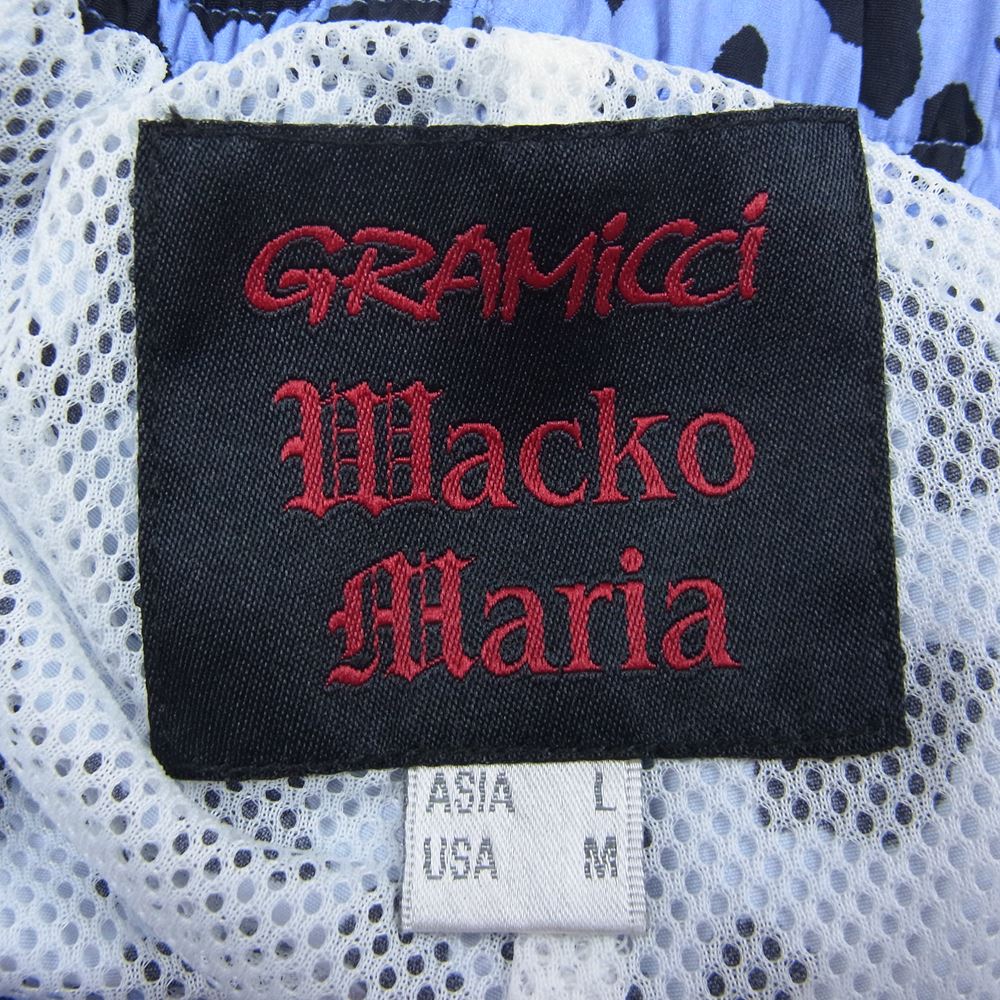 WACKO MARIA ワコマリア 23SS GMP3-S3024 GRAMICCI グラミチ Track Pants レオパード トラック パンツ ブルー系 L【中古】