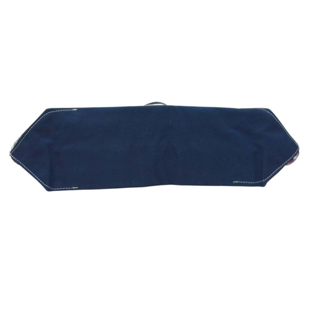 L.L.Bean エルエルビーン パッチワーク マドラス チェック トート バッグ ネイビー系【中古】