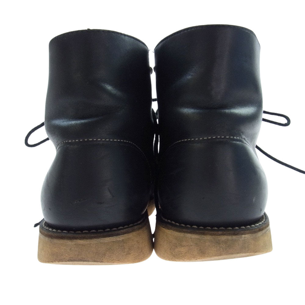 RED WING レッドウィング 8165 四角犬タグ アイリッシュセッター プレーントゥ ブーツ ブラック系 US7D【中古】