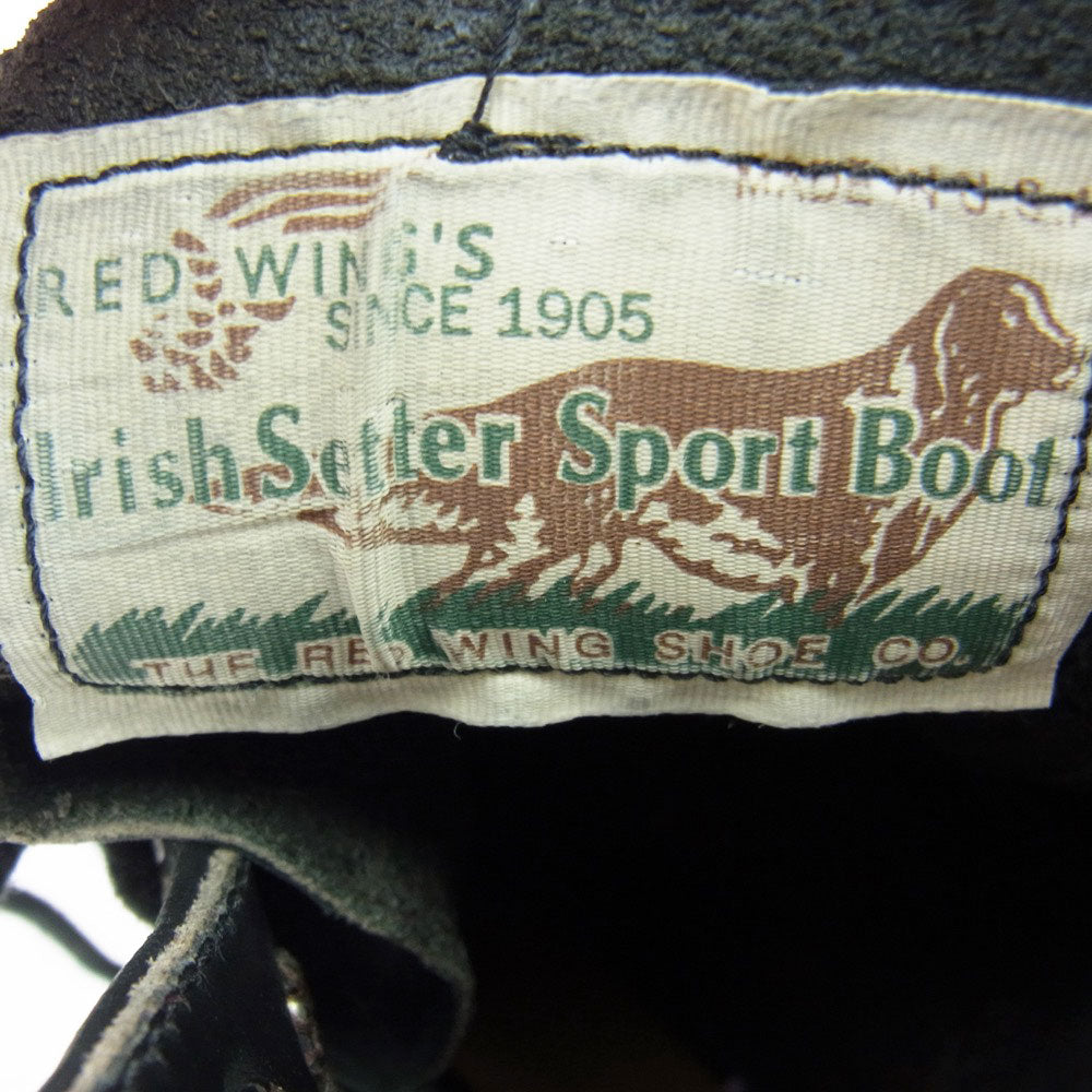 RED WING レッドウィング 8165 四角犬タグ アイリッシュセッター プレーントゥ ブーツ ブラック系 US7D【中古】