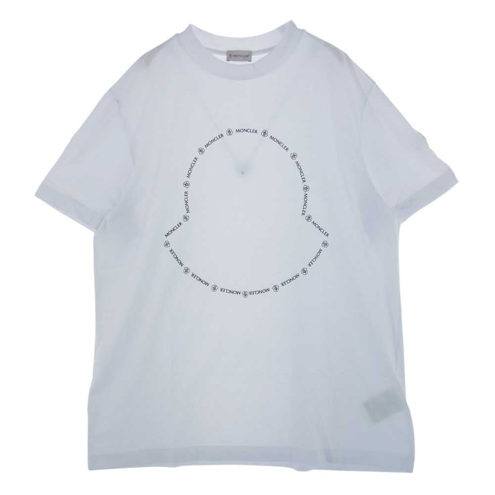 MONCLER モンクレール Tシャツ フロント ロゴ プリント 袖ワッペン ホワイト ホワイト系 XL【中古】