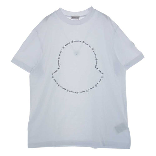 MONCLER モンクレール Tシャツ フロント ロゴ プリント 袖ワッペン ホワイト ホワイト系 XL【中古】