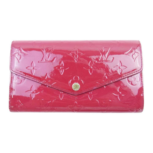 LOUIS VUITTON ルイ・ヴィトン モノグラム ヴェルニ ポルトフォイユ サラ パテントレザー ロングウォレット 長財布 ワインレッド系【中古】