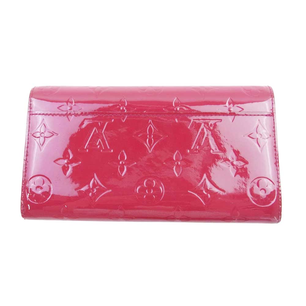 LOUIS VUITTON ルイ・ヴィトン モノグラム ヴェルニ ポルトフォイユ サラ パテントレザー ロングウォレット 長財布 ワインレッド系【中古】