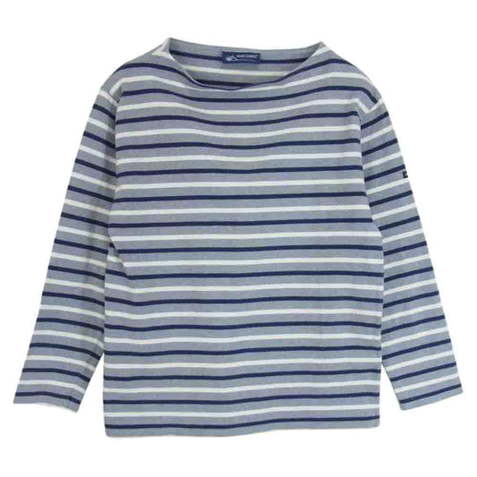 SAINT JAMES セントジェームス ボーダー バスクシャツ 長袖 Tシャツ グレー系 M【中古】