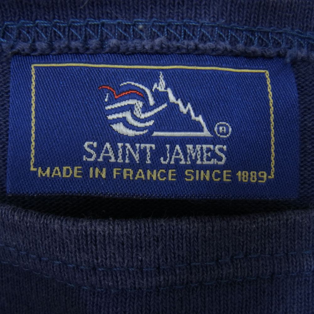 SAINT JAMES セントジェームス OUESSANT ウエッソン 長袖 Tシャツ ネイビー系 M【中古】