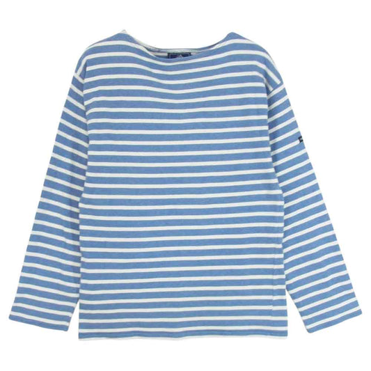 SAINT JAMES セントジェームス ボーダー バスクシャツ 長袖 Tシャツ ブルー系 M【中古】
