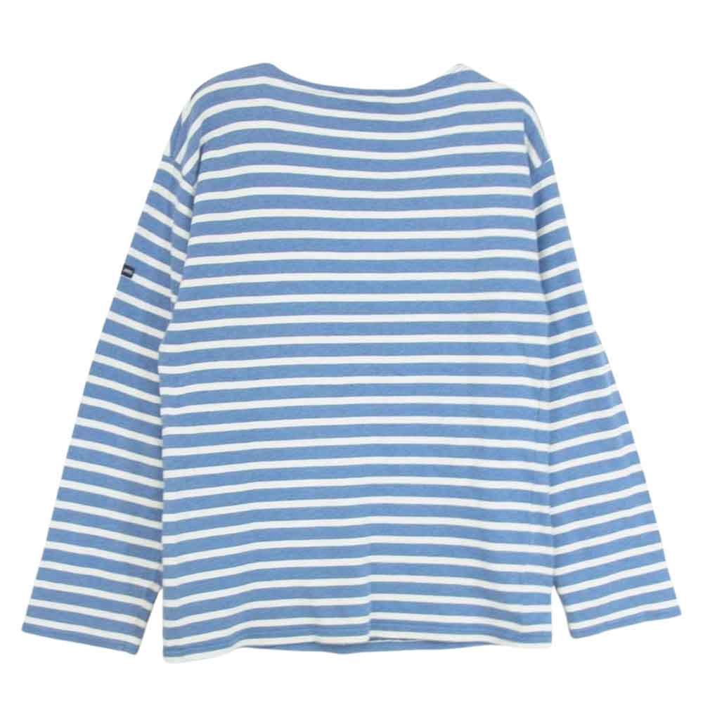 SAINT JAMES セントジェームス ボーダー バスクシャツ 長袖 Tシャツ ブルー系 M【中古】