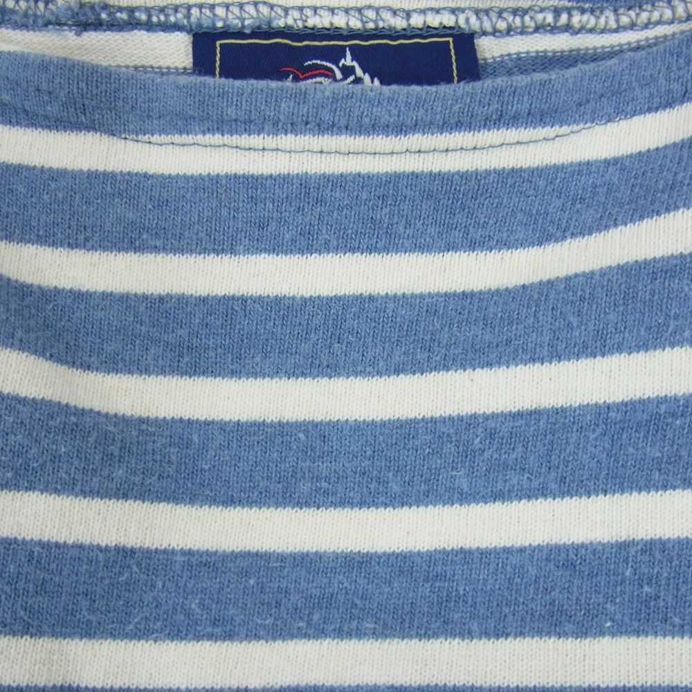SAINT JAMES セントジェームス ボーダー バスクシャツ 長袖 Tシャツ ブルー系 M【中古】