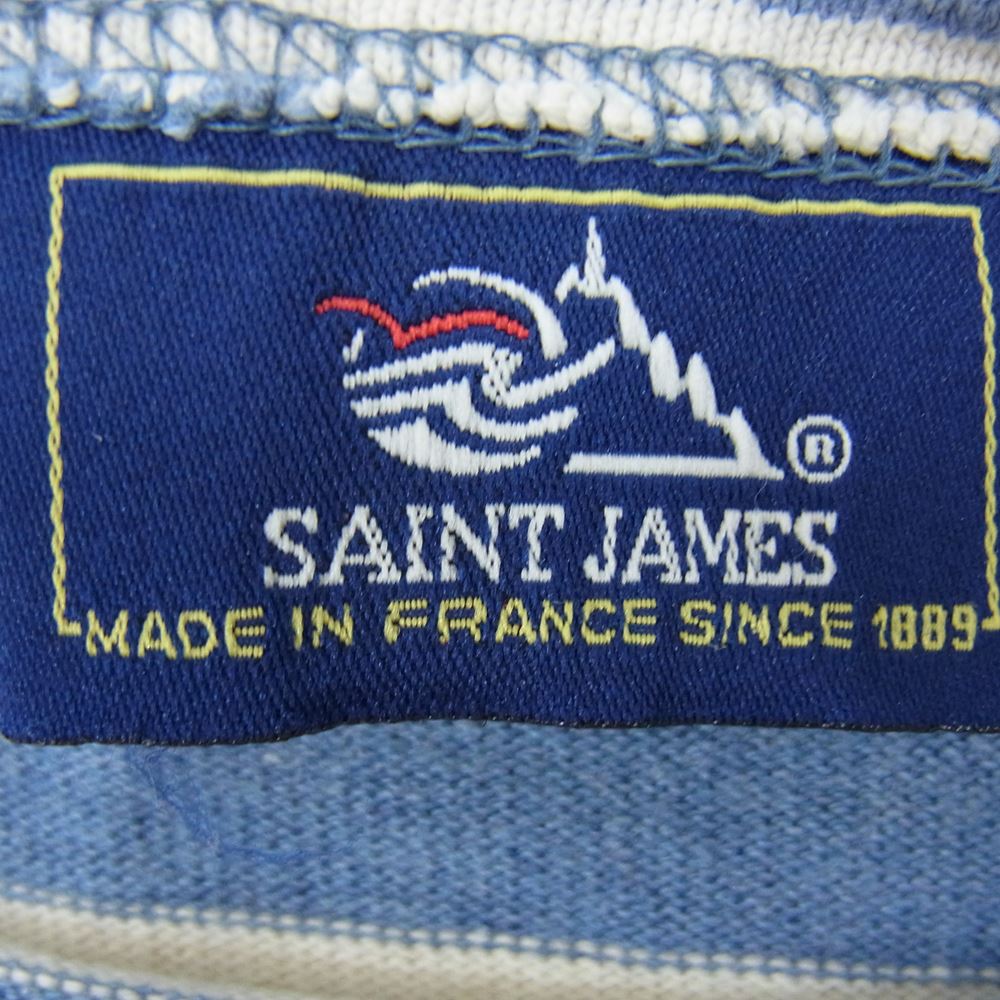 SAINT JAMES セントジェームス ボーダー バスクシャツ 長袖 Tシャツ ブルー系 M【中古】