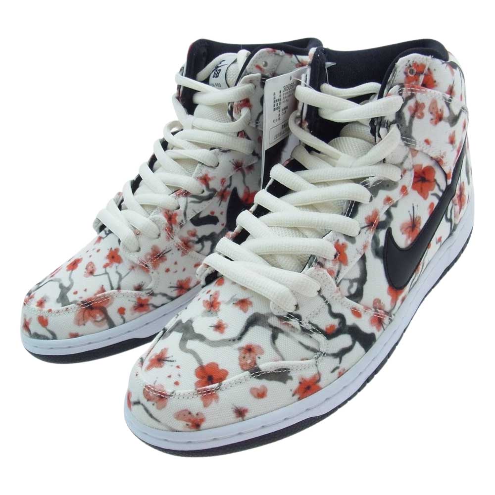 NIKE SB ナイキエスビー 305050-106 Dunk High ダンク ハイ Cherry Blossom チェリーブロッサム スニーカー オフホワイト系 27.5cm【新古品】【未使用】【中古】