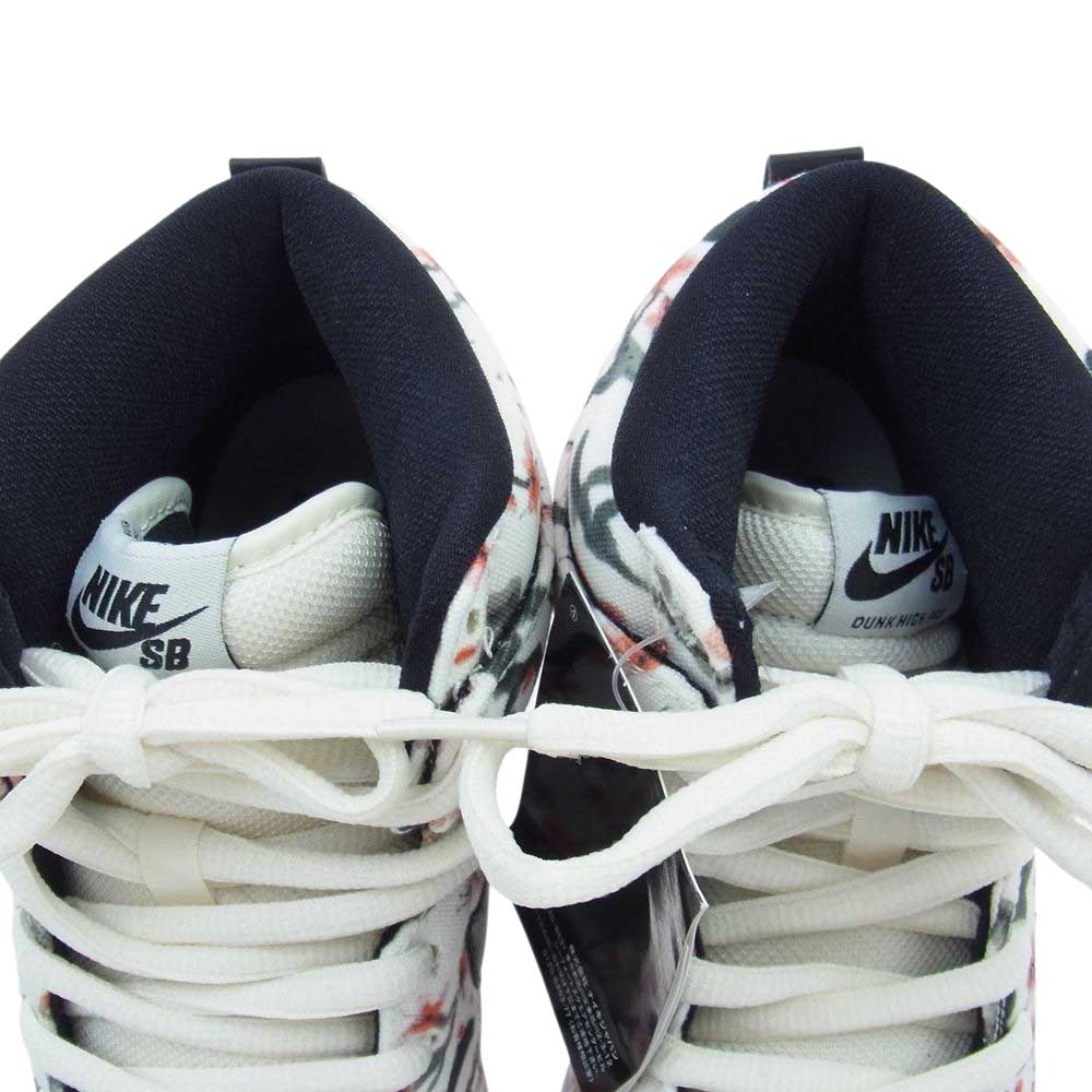 NIKE SB ナイキエスビー 305050-106 Dunk High ダンク ハイ Cherry Blossom チェリーブロッサム スニーカー オフホワイト系 27.5cm【新古品】【未使用】【中古】