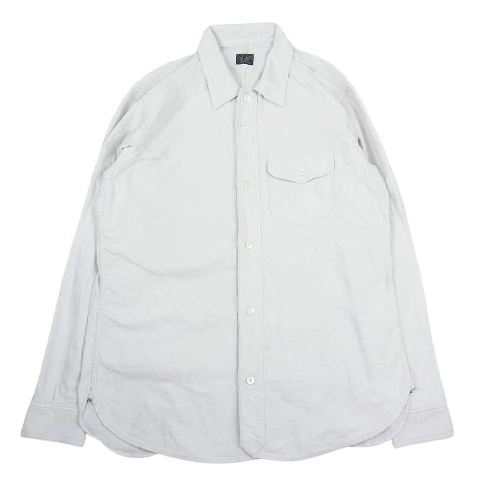 ダリーズ コットン 長袖 シャツ グレー系 17.5【中古】