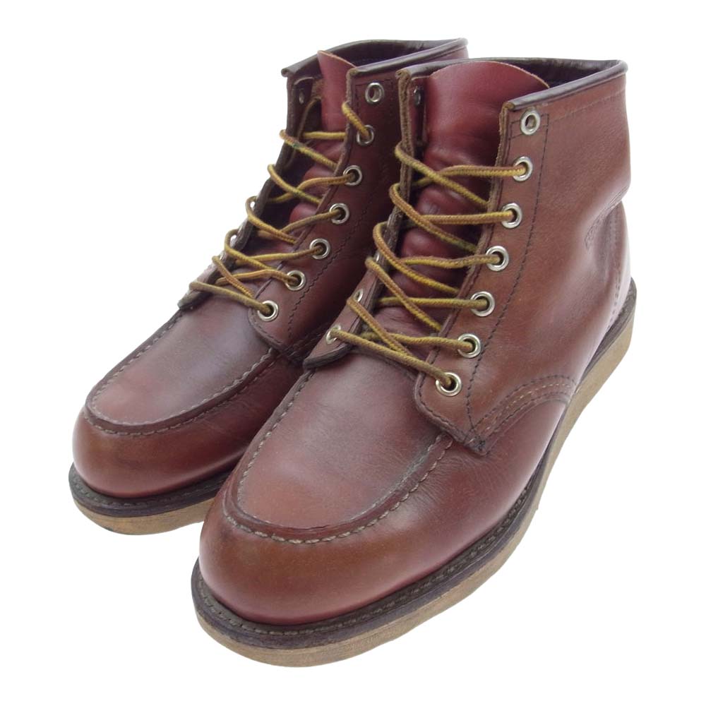 RED WING レッドウィング 8131 刺繍羽タグ  アイリッシュセッター ワーク ブーツ ブラウン系 8D【中古】