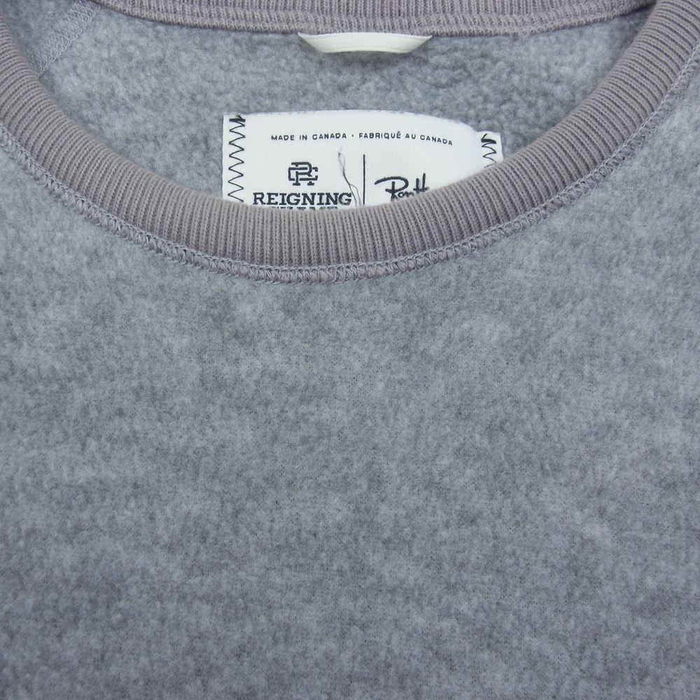 Ron Herman ロンハーマン REIGNING CHAMP Tiger Fleece Collection レイニングチャンプ クルーネック フリース トレーナー グレー系 M【中古】