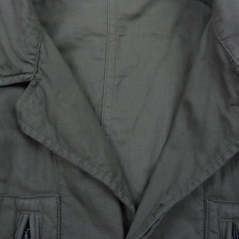 STONE ISLAND ストーンアイランド ロゴワッペン付き イタリア製 ミリタリー シャツ ジャケット カーキ系 M【中古】