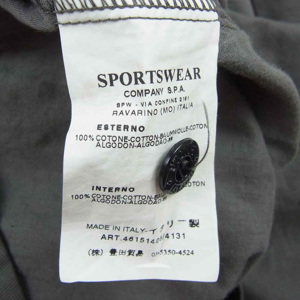 STONE ISLAND ストーンアイランド ロゴワッペン付き イタリア製 ミリタリー シャツ ジャケット カーキ系 M【中古】